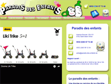 Tablet Screenshot of paradis-des-enfants.be